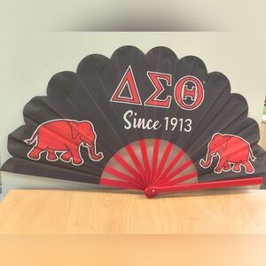 Delta Sorority Handmade 13" Clacking Fan
